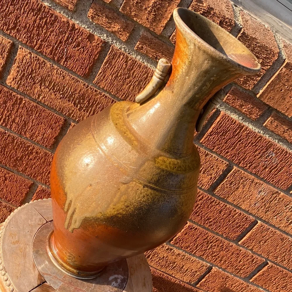 Two-Handled Vase in Natural Ash, 17”h (Silas Bradley)